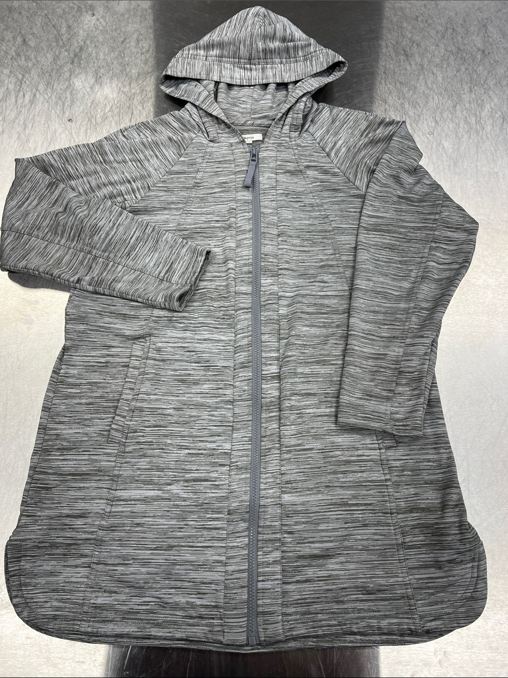 Maurices Long Light Heather Gray Zip Hoodie Jacket